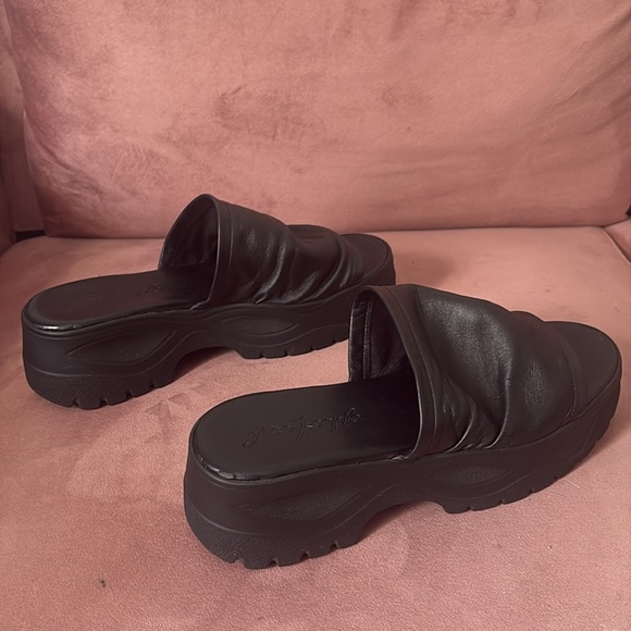 Free People Black Platform Edgy Clogs Size 41 - Picture 4 of 8